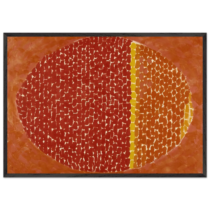 SNOOPY SEES EARTH WRAPPED IN SUNSET 1970 - Alma Woodsey Thomas 70x100 cm / 28x40 inches Framed Art Print – Black Wooden Frame