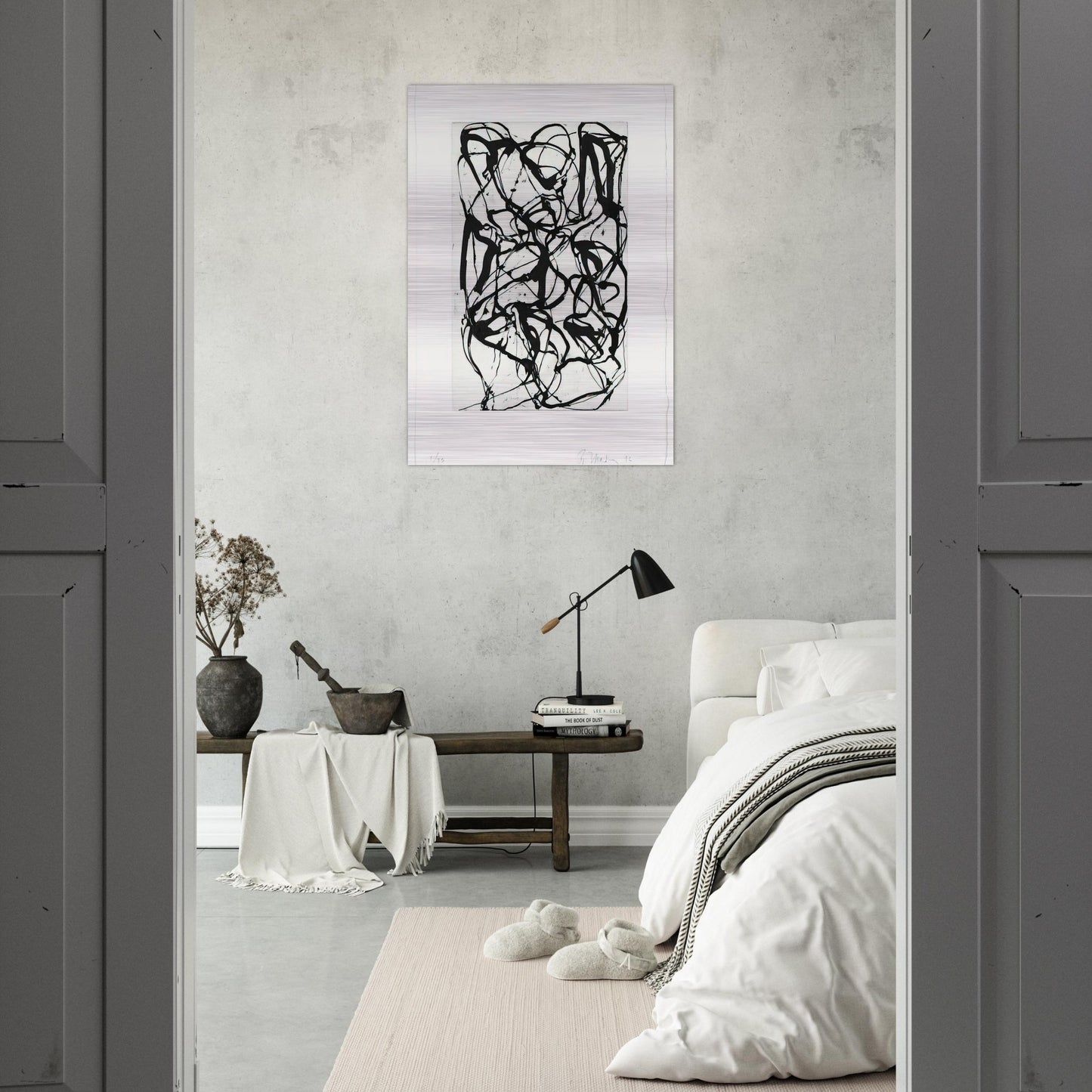 Han Shan Exit - 1992 - Brice Marden Brushed Aluminum Print - 70x100 cm / 28x40 inches | Brice Marden Aluminum Print | Brice Marden Prints