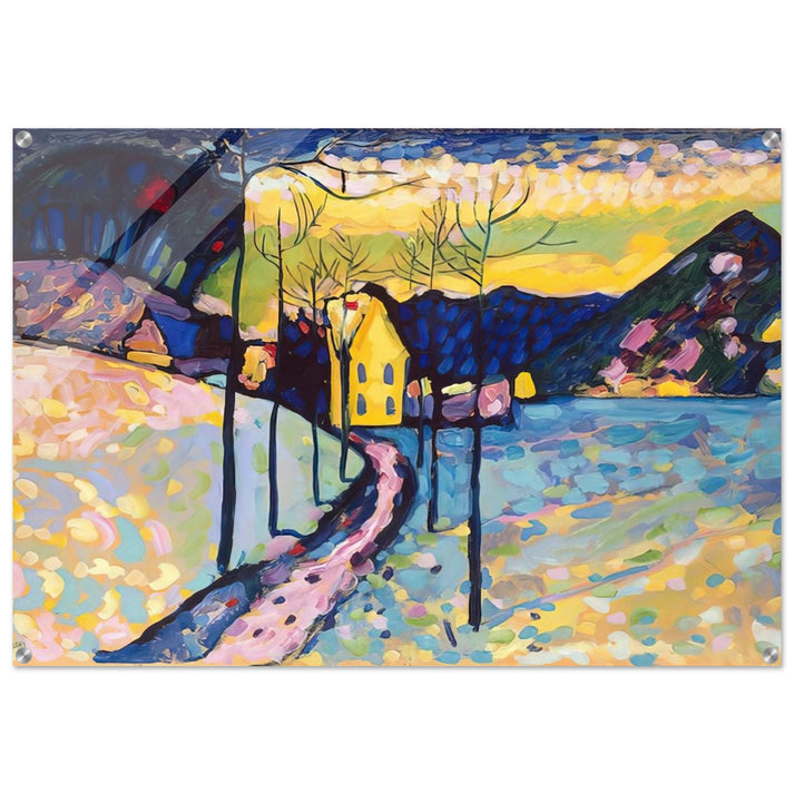 WINTER LANDSCAPE 1909 - Wassily Kandinsky Acrylic Print - 70x100 cm / 28x40″ inches
