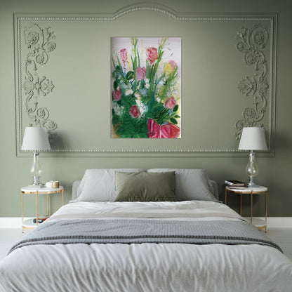 BOUQUET OF ROSES - Raoul Dufy Brushed Aluminum Print - 70x100 cm / 28x40 inches | Raoul Dufy Aluminum Print | Raoul Dufy Prints