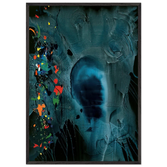 Love and Grief 54006 - 2006 - John Hoyland 70x100 cm / 28x40 inches Framed Art Print – Black Wooden Frame