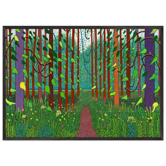 David Hockney N3 - David Hockney 70x100 cm / 28x40 inches Framed Art Print – Black Wooden Frame | David Hockney Art | Artwork by David Hockney