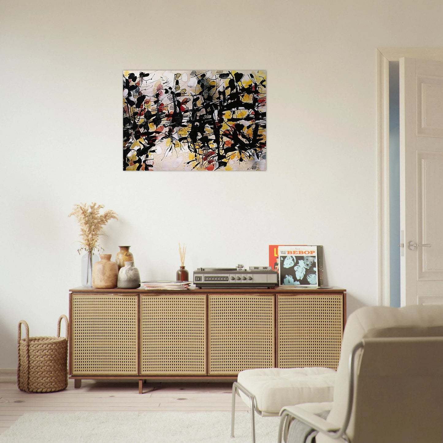 Untitled - Jean-Paul Riopelle Brushed Aluminum Print - 70x100 cm / 28x40 inches | Jean-Paul Riopelle Aluminum Print | Jean-Paul Riopelle Prints