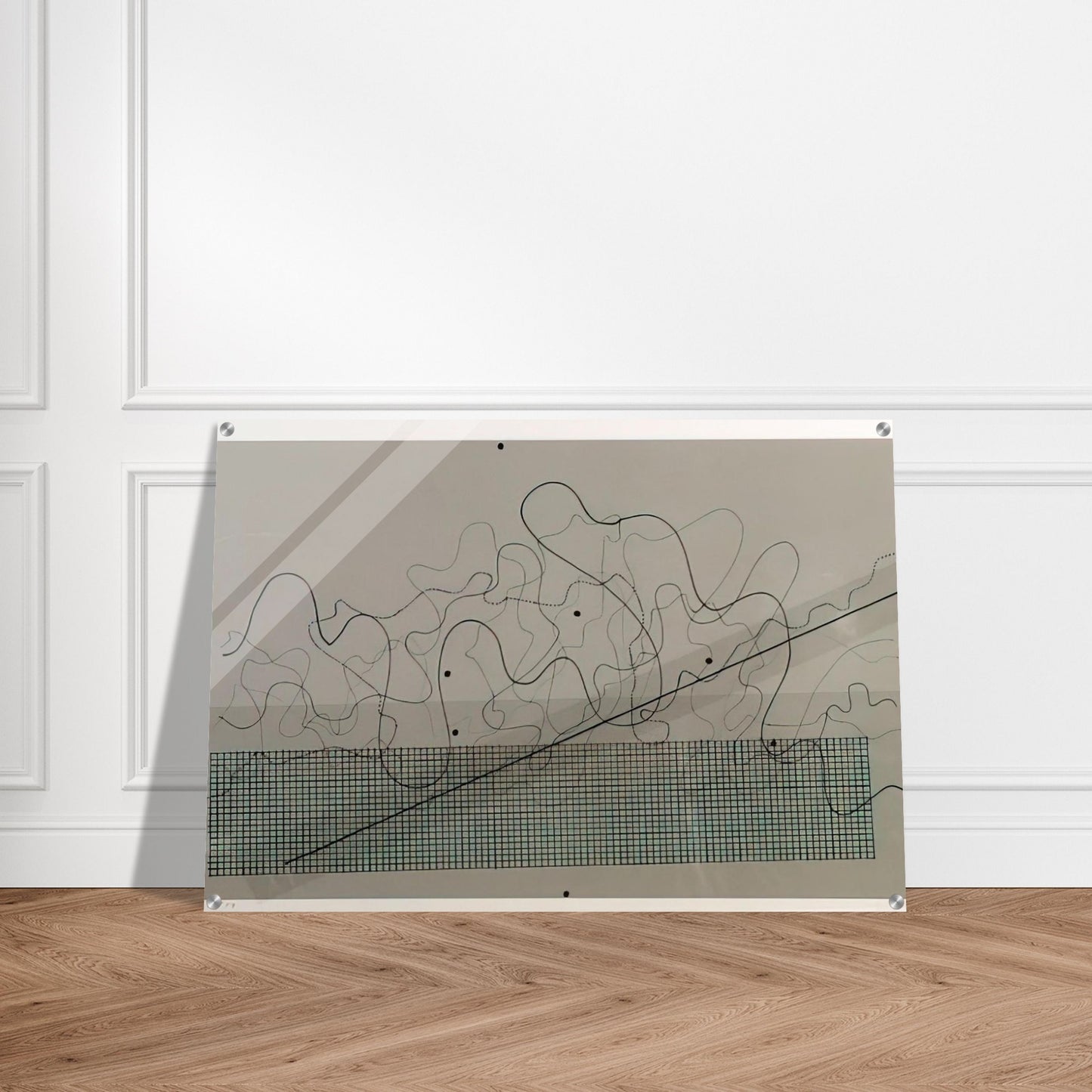 Fontana Mix Dark Grey - 1981 - John Cage Acrylic Print - 70x100 cm / 28x40″ inches