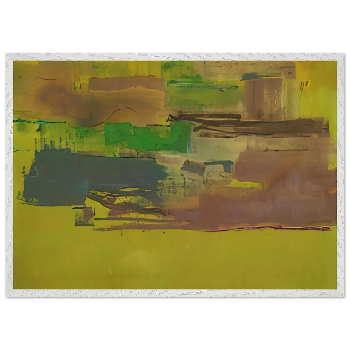 Helen Frankenthaler - August Deep - 1978 Wall art - 40x60 cm / 16x24 inches - Premium Wooden Framed Poster With Fine Art Paper-canvas - Black frame