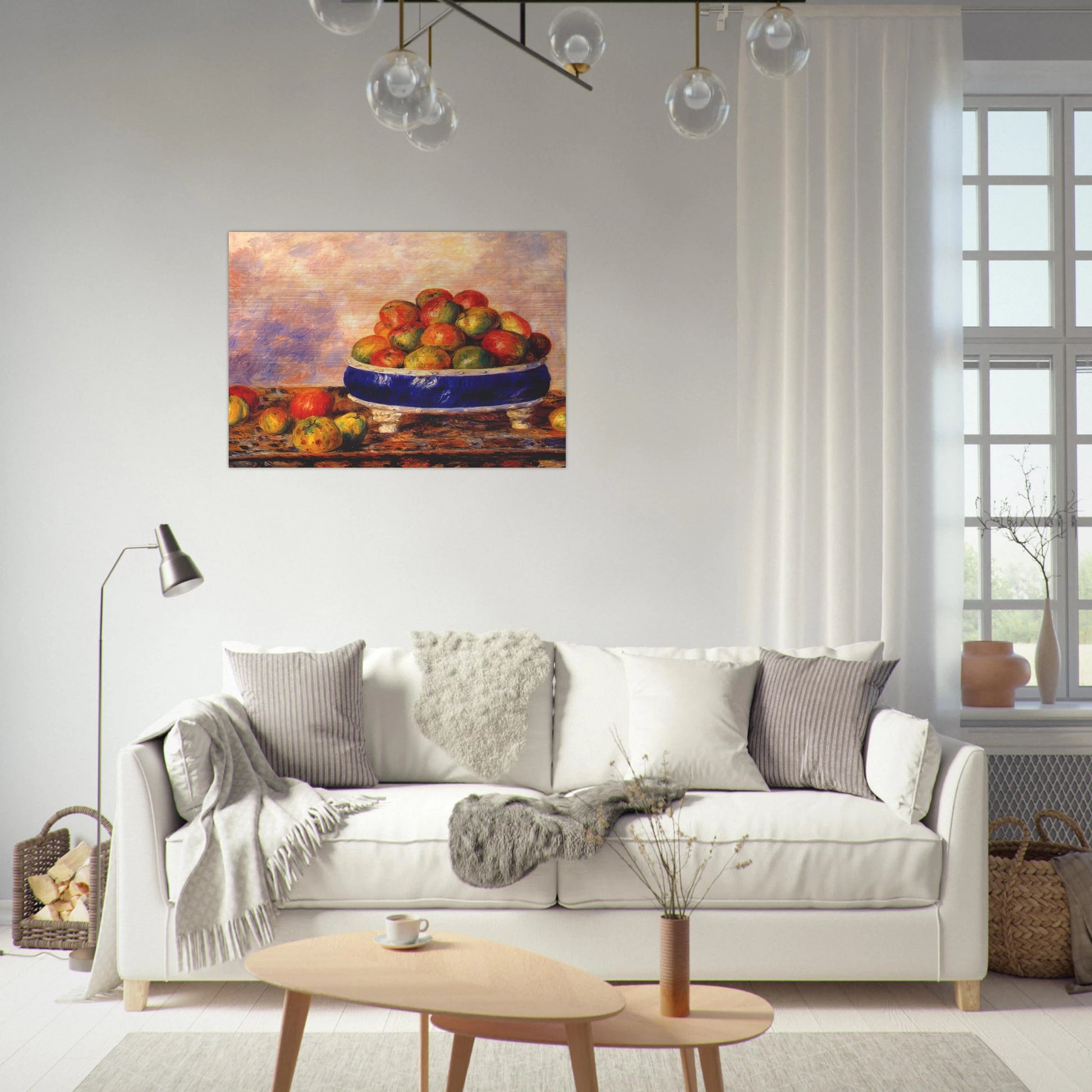 Apples in a dish - Pierre-Auguste Renoir Brushed Aluminum Print - 70x100 cm / 28x40 inches | Pierre-Auguste Renoir Aluminum Print | Pierre-Auguste Renoir Prints
