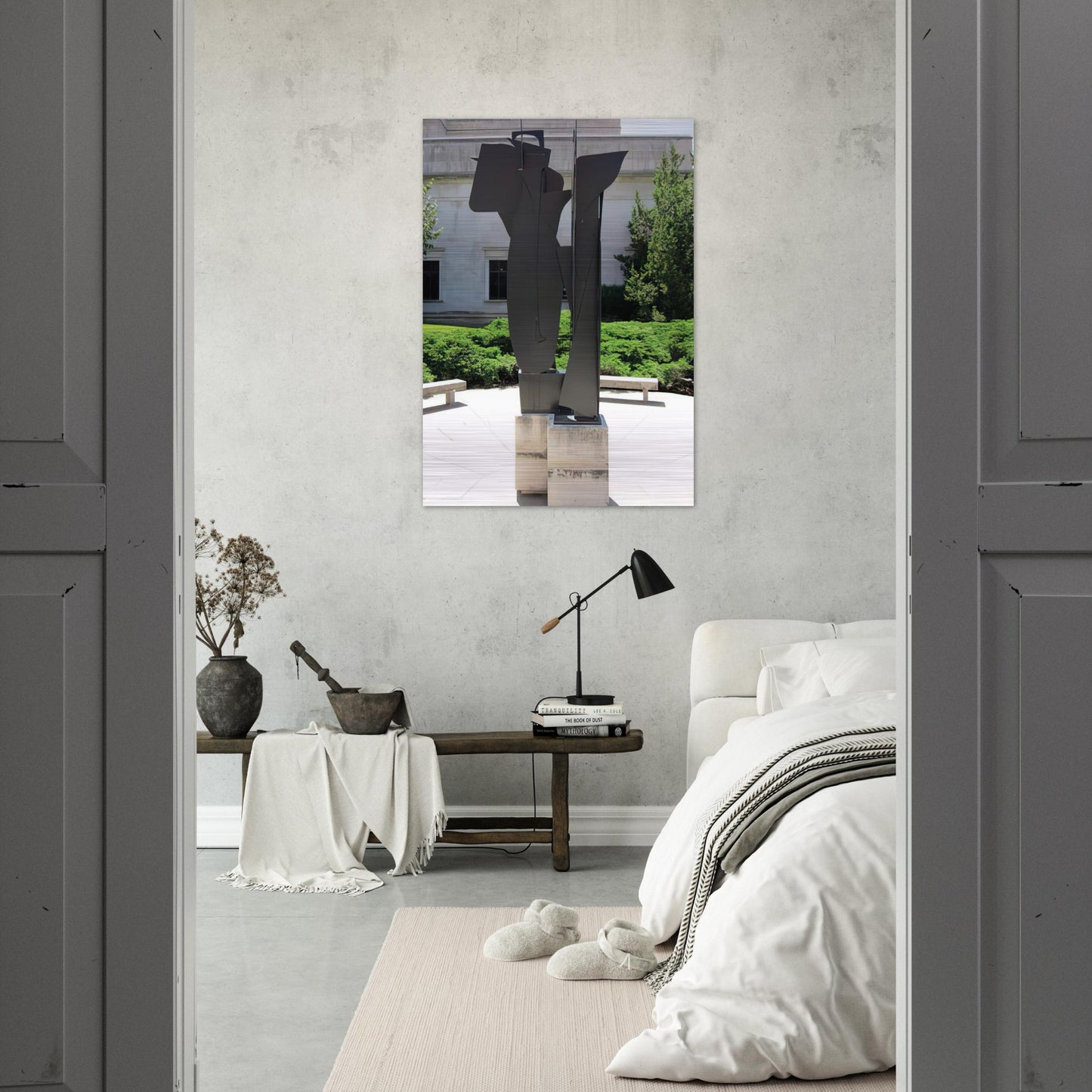 SEVENTH DECADE GARDEN IX X 1970 - Louise Nevelson Brushed Aluminum Print - 70x100 cm / 28x40 inches | Louise Nevelson Aluminum Print | Louise Nevelson Prints