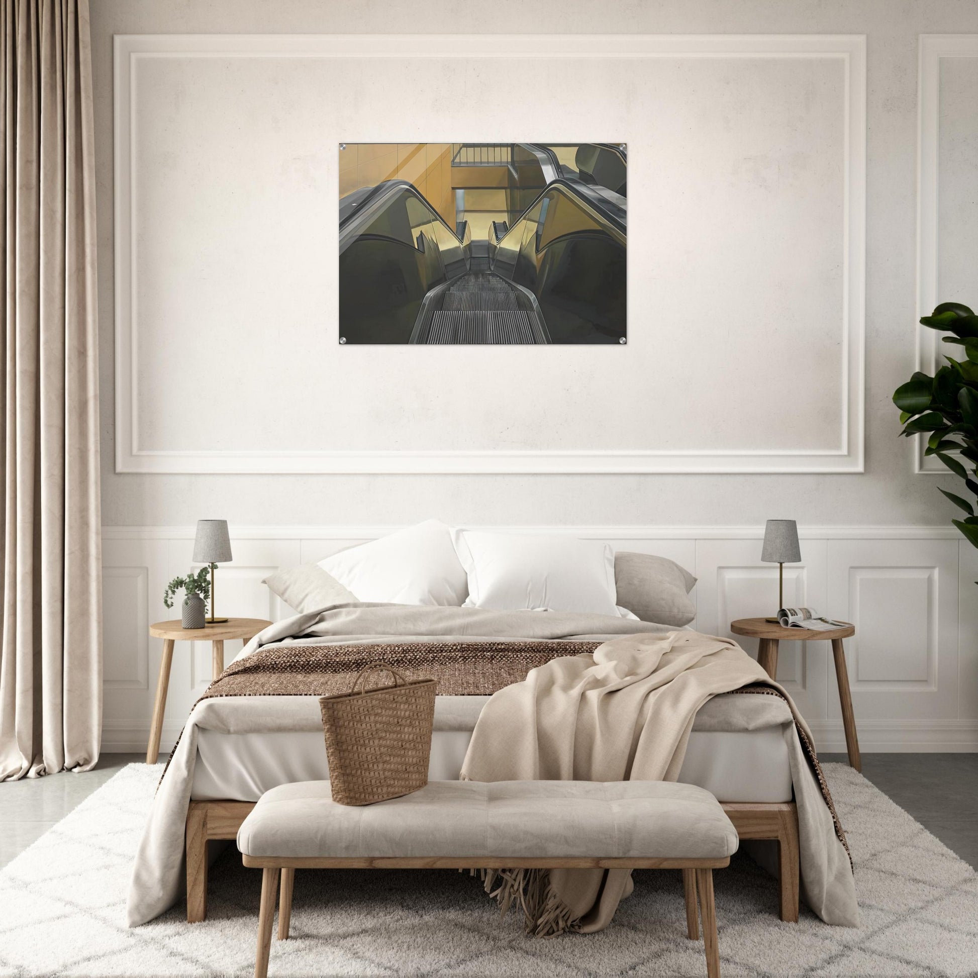ESCALATOR 1970 - Richard Estes Acrylic Print - 70x100 cm / 28x40″ inches