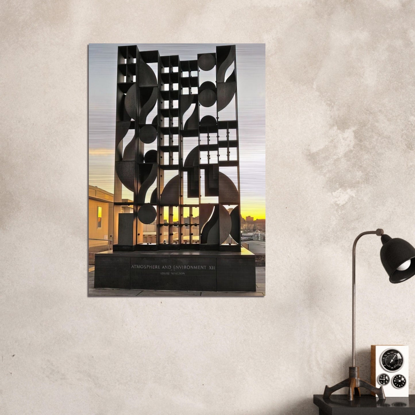 ATMOSHERE AND ENVIRONMENT XII 1970 - Louise Nevelson Brushed Aluminum Print - 70x100 cm / 28x40 inches | Louise Nevelson Aluminum Print | Louise Nevelson Prints