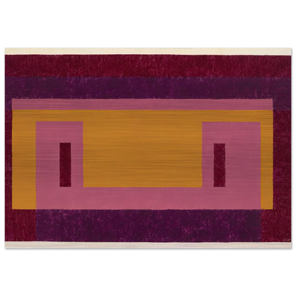 VARIANT ADOBE FAMILIAR FRONT 1948 - Josef Albers Brushed Aluminum Print - 70x100 cm / 28x40 inches | Josef Albers Aluminum Print | Josef Albers Prints