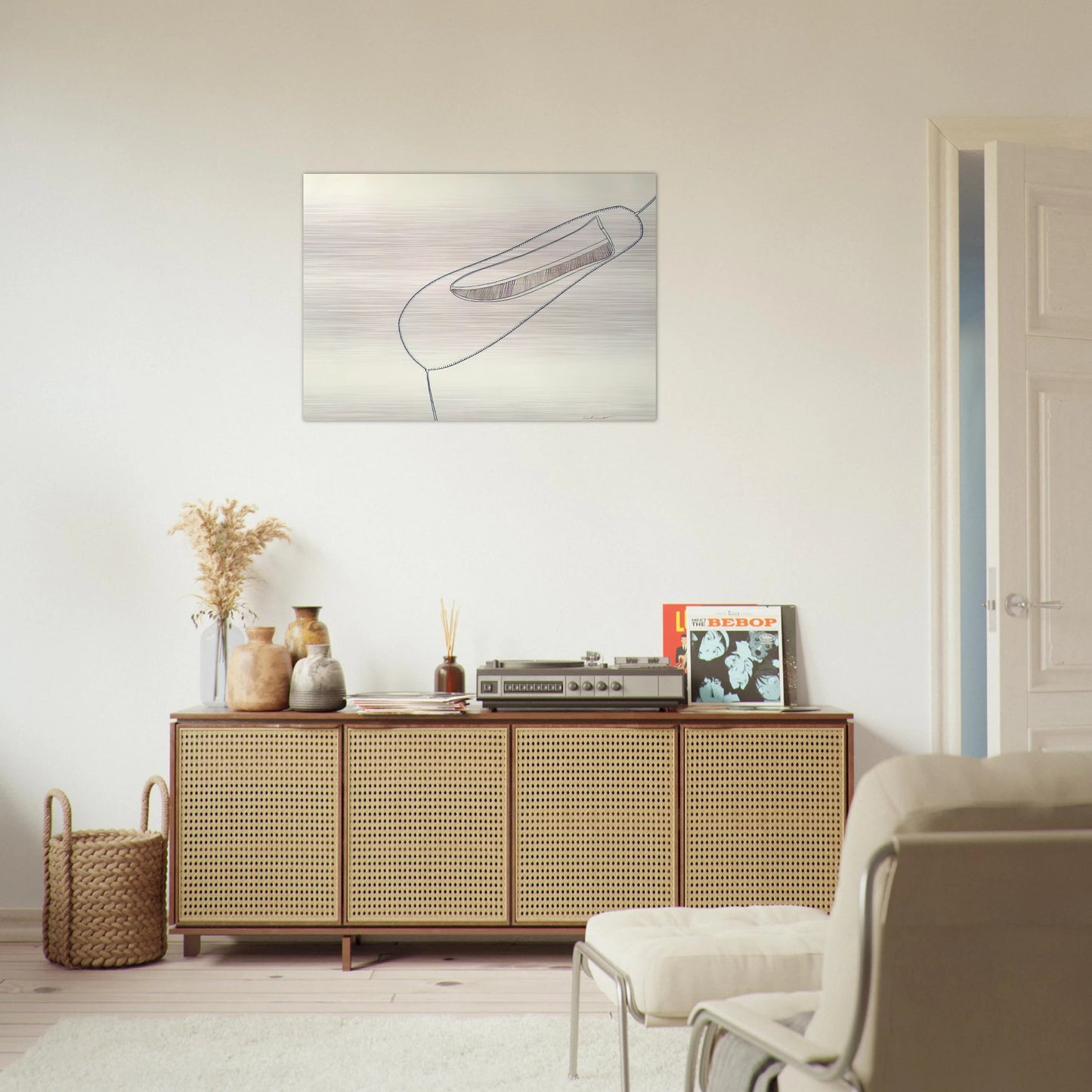 UNTITLED 1965 1 - Eva Hesse Brushed Aluminum Print - 70x100 cm / 28x40 inches | Eva Hesse Aluminum Print | Eva Hesse Prints