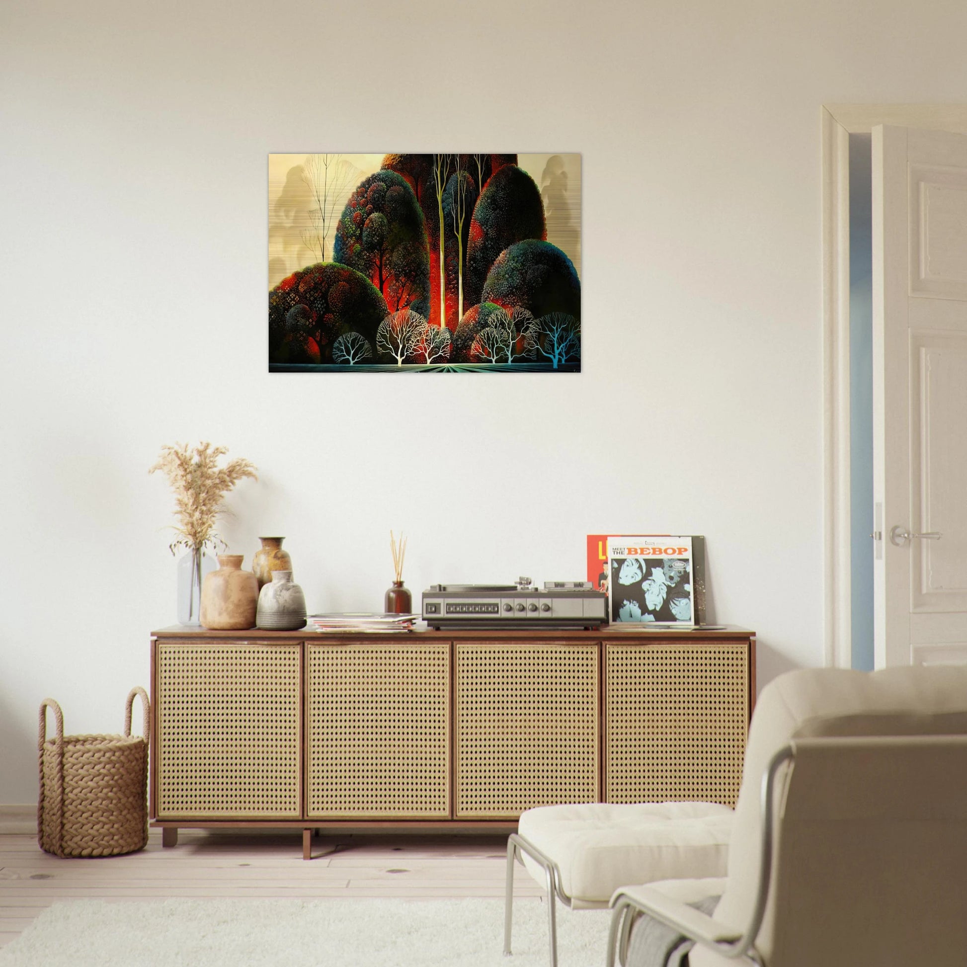 California Orchid - Eyvind Earle Brushed Aluminum Print - 70x100 cm / 28x40 inches | Eyvind Earle Aluminum Print | Eyvind Earle Prints