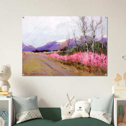 Fireweed Lane - Romanticism - Sydney Laurence Acrylic Print - 70x100 cm / 28x40″ inches | Sydney Laurence Wall Art | Sydney Laurence Prints