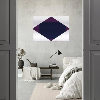 Blau-violettes horizontal-vertikal-quadrat - 1968 - Max Bill Brushed Aluminum Print - 70x100 cm / 28x40 inches | Max Bill Aluminum Print | Max Bill Prints