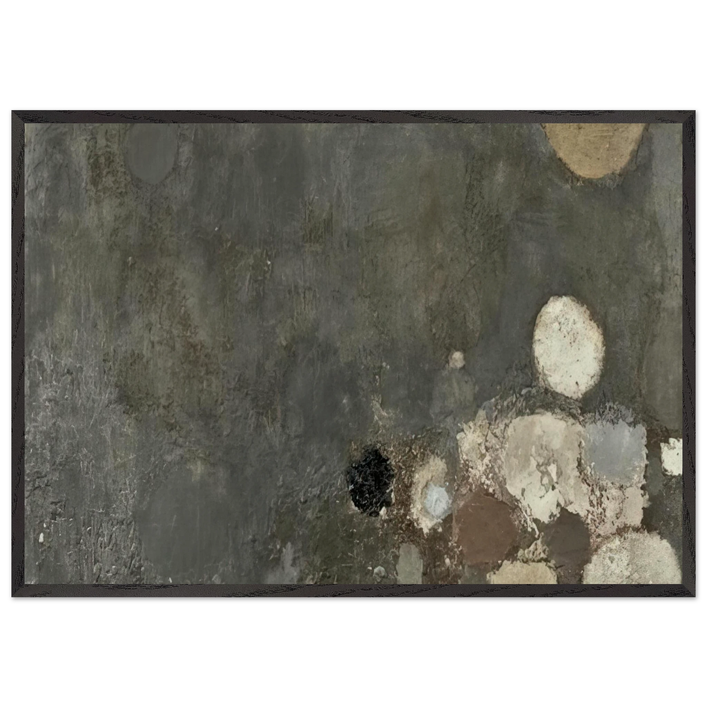 UNTITLED 1956 N2 - Luis Feito 70x100 cm / 28x40 inches Framed Art Print – Black Wooden Frame