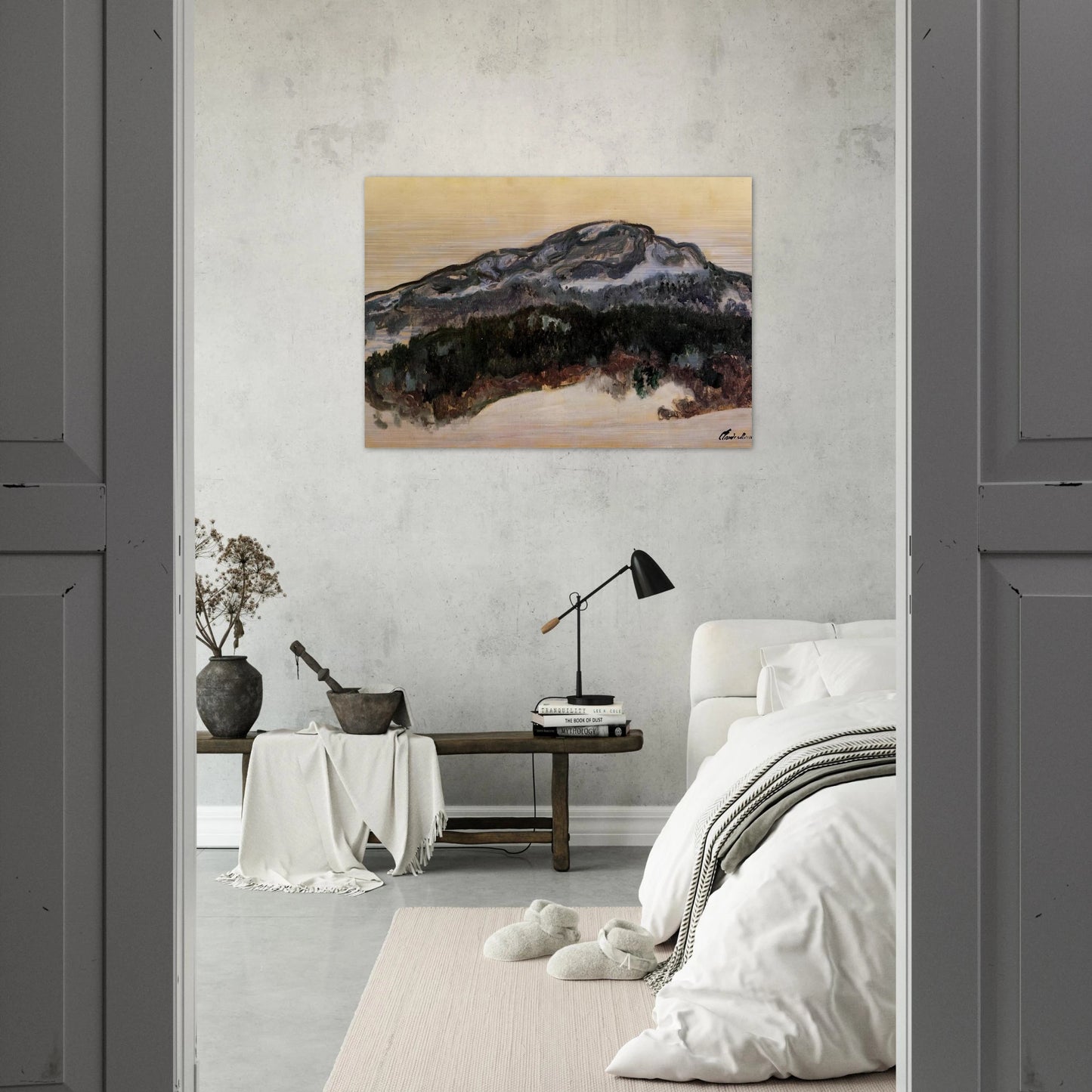 Mount Kolsaas, Norway - claude monet Brushed Aluminum Print - 70x100 cm / 28x40 inches | claude monet Aluminum Print | claude monet Prints