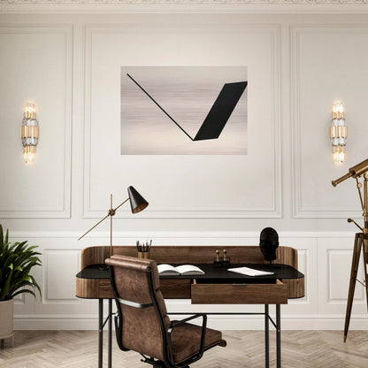 Big Space - Black Line - 1990 - Leon Polk Smith Brushed Aluminum Print - 70x100 cm / 28x40 inches | Leon Polk Smith Aluminum Print | Leon Polk Smith Prints
