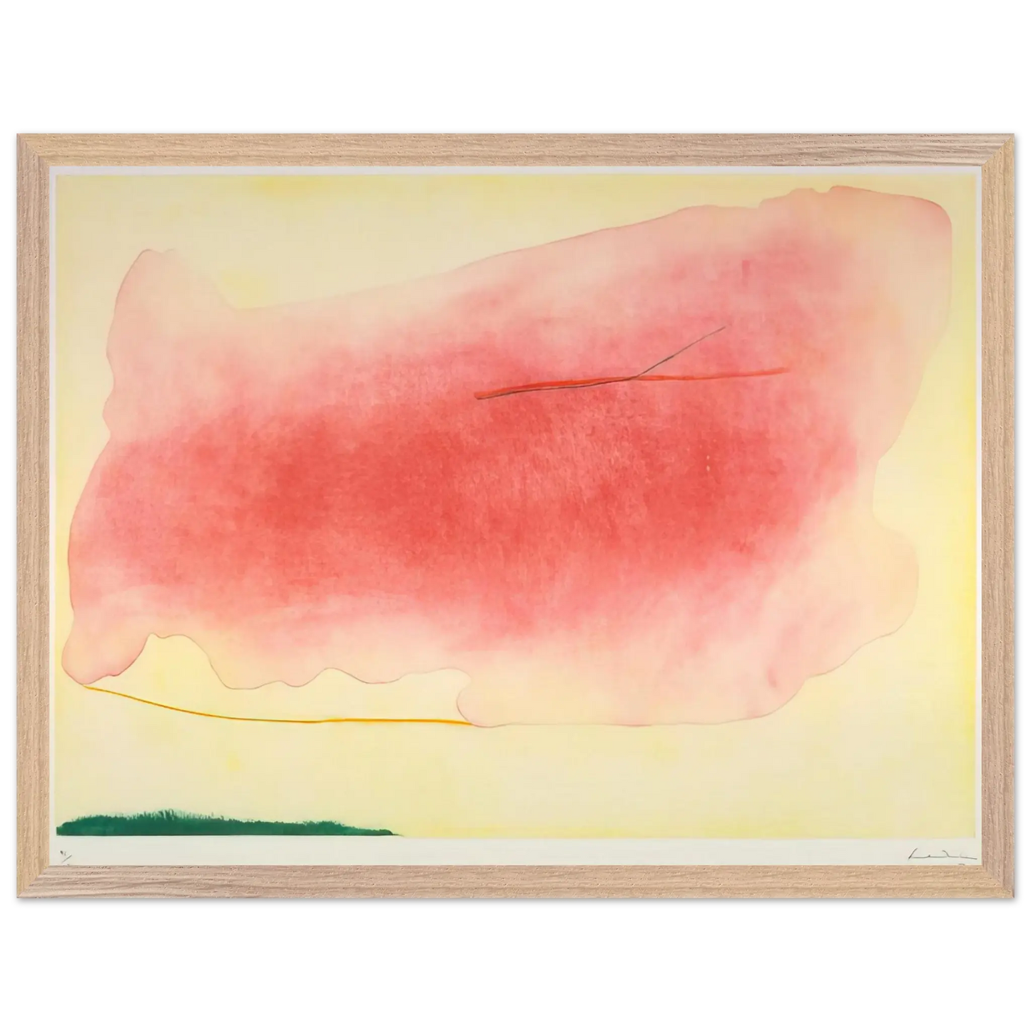 Helen Frankenthaler - Nepenthe - 1972 Wall art - 30x40 cm / 12x16 Inches - Premium Wooden Framed Poster With Fine Art Paper - Black frame