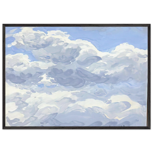 Study for Clouds II - 1979 - Neil Welliver 70x100 cm / 28x40 inches Framed Art Print – Black Wooden Frame