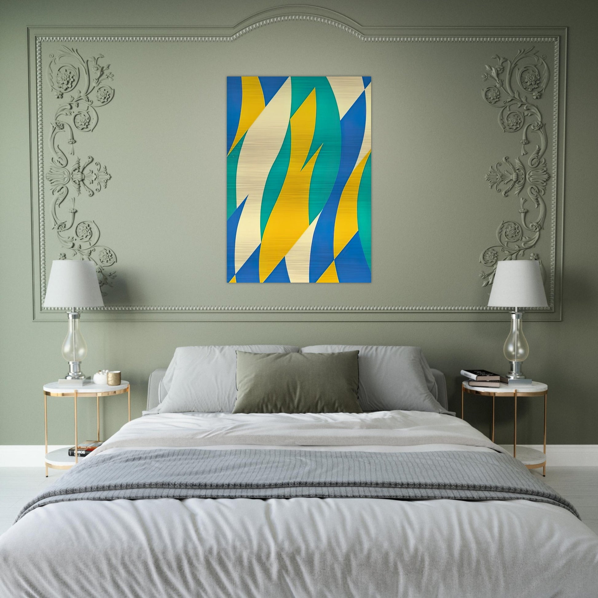 FOLD 2004 - Bridget Riley Brushed Aluminum Print - 70x100 cm / 28x40 inches | Bridget Riley Aluminum Print | Bridget Riley Prints