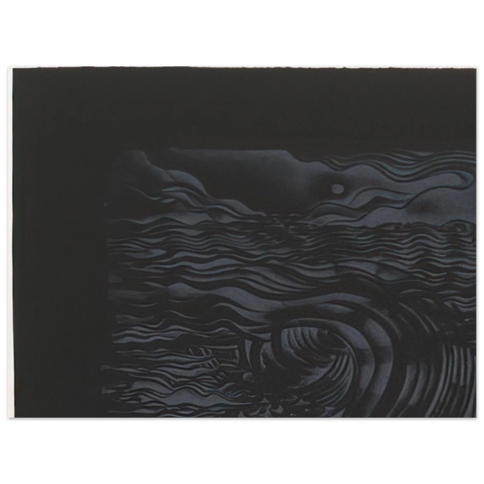 Lee Bontecou - STUDY FOR AN UNTITLED PRINT WHITE ON BLACK 1982  75x100 cm / 30x40inches Fine Art Poster