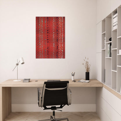 RED SUNSET OLD POND CONCERTO 1972 - Alma Woodsey Thomas Brushed Aluminum Print - 70x100 cm / 28x40 inches | Alma Woodsey Thomas Aluminum Print | Alma Woodsey Thomas Prints