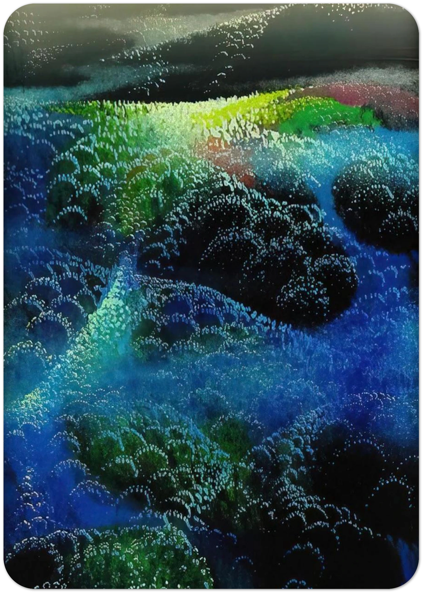 Fields Of Fog By Eyvind Earle Pack of 10 Post Cards | Eyvind Earle Post Cards | A6 (10.5 x 14.8 cm) - 4.1 x 5.8 inches