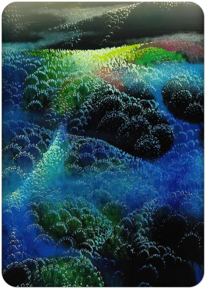 Fields Of Fog By Eyvind Earle Pack of 10 Post Cards | Eyvind Earle Post Cards | A6 (10.5 x 14.8 cm) - 4.1 x 5.8 inches
