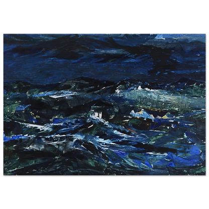 Sea - 1962 - Tove Jansson Brushed Aluminum Print - 70x100 cm / 28x40 inches | Tove Jansson Aluminum Print | Tove Jansson Prints