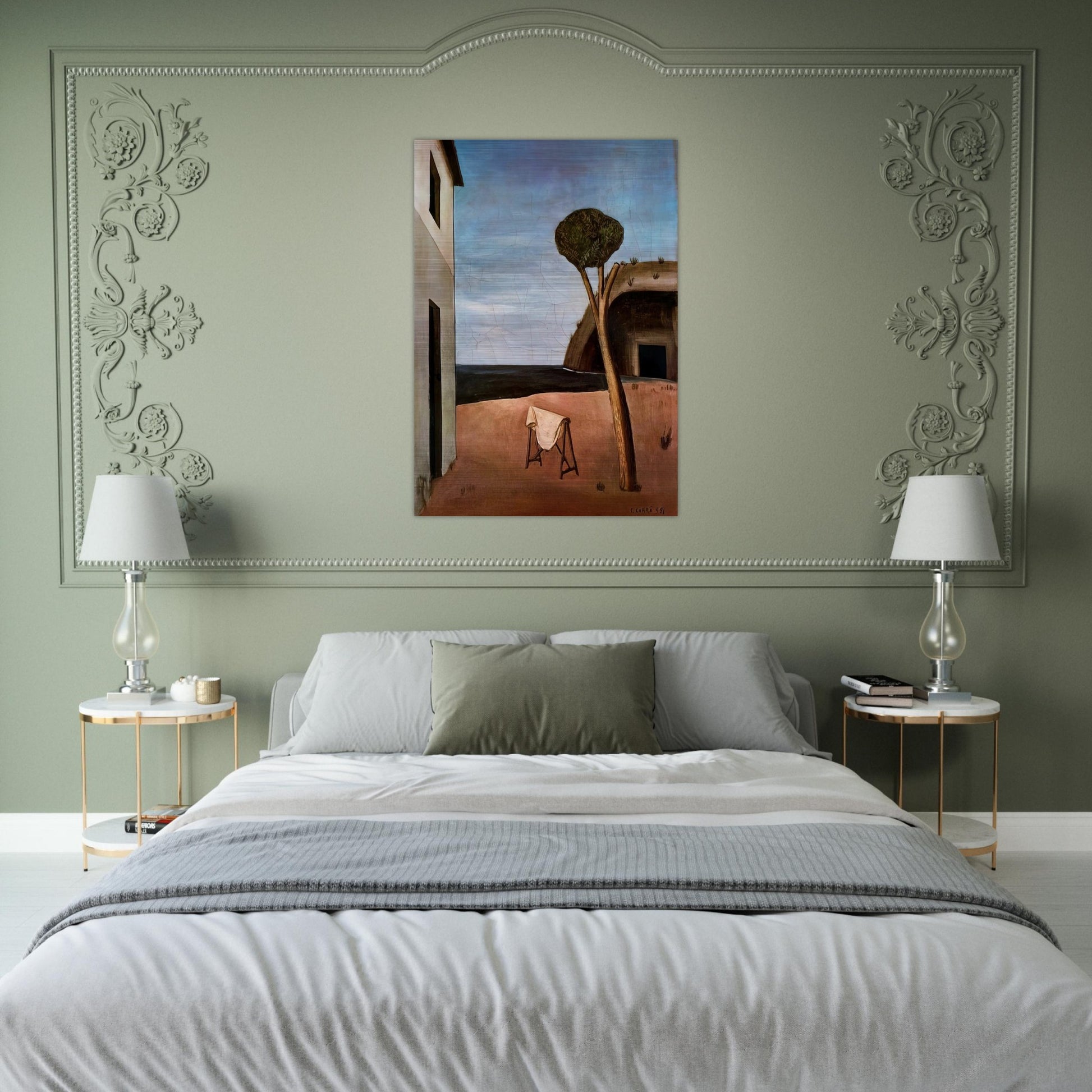 A PINE BY THE SEA 1921 - Carlo Carra Brushed Aluminum Print - 70x100 cm / 28x40 inches | Carlo Carra Aluminum Print | Carlo Carra Prints