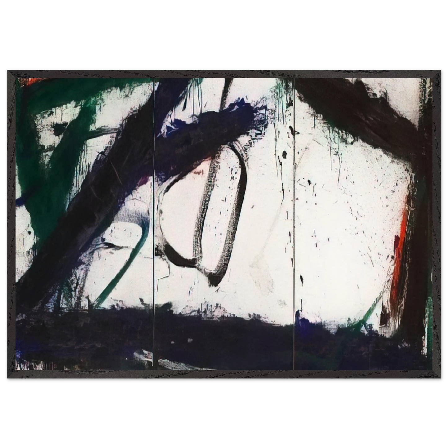Frozen Summer - 1966 - Norman Bluhm 70x100 cm / 28x40 inches Framed Art Print – Black Wooden Frame