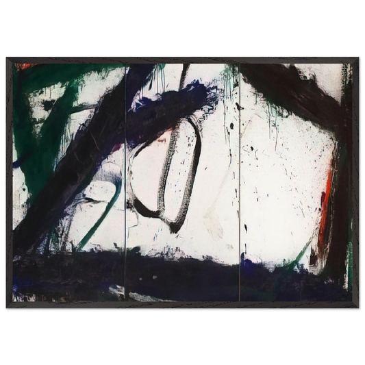 Frozen Summer - 1966 - Norman Bluhm 70x100 cm / 28x40 inches Framed Art Print – Black Wooden Frame