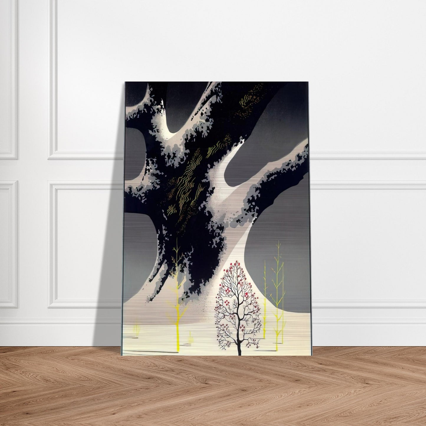 Winter Oak - Eyvind Earle Brushed Aluminum Print - 70x100 cm / 28x40 inches | Eyvind Earle Aluminum Print | Eyvind Earle Prints