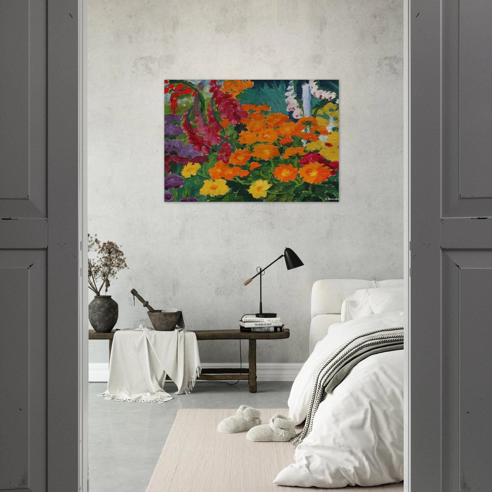 Flower garden marigolds - Emil Nolde Brushed Aluminum Print - 70x100 cm / 28x40 inches | Emil Nolde Aluminum Print | Emil Nolde Prints
