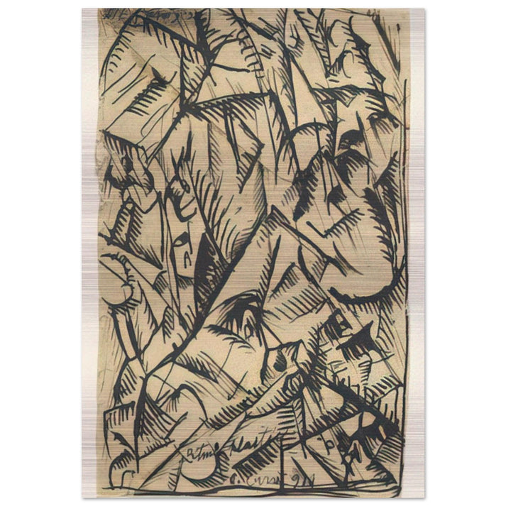 RITMI PLASTICI 1911 - Carlo Carra Brushed Aluminum Print - 70x100 cm / 28x40 inches | Carlo Carra Aluminum Print | Carlo Carra Prints