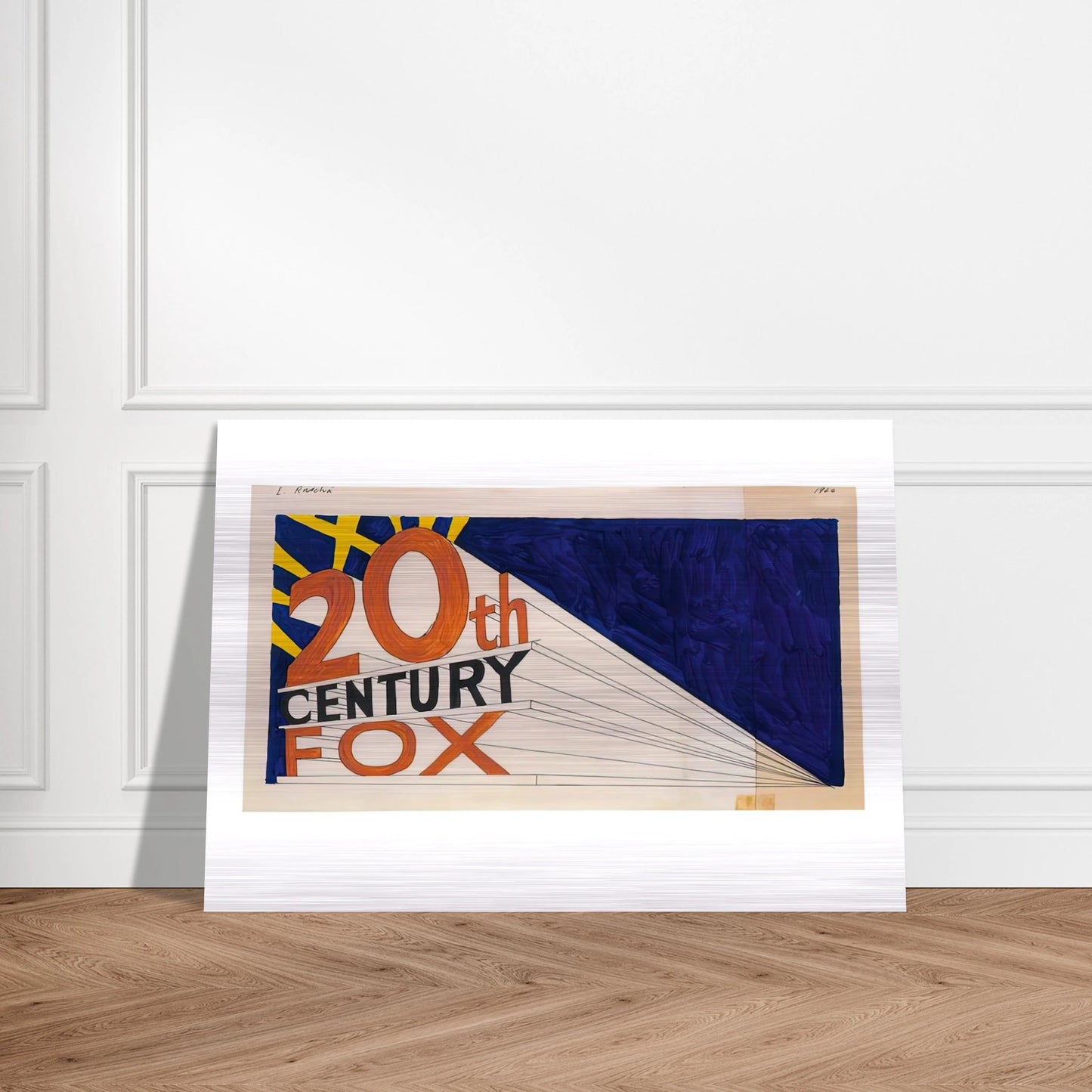 TRADEMARK 7 1962 - Edward Ruscha Brushed Aluminum Print - 70x100 cm / 28x40 inches | Edward Ruscha Aluminum Print | Edward Ruscha Prints