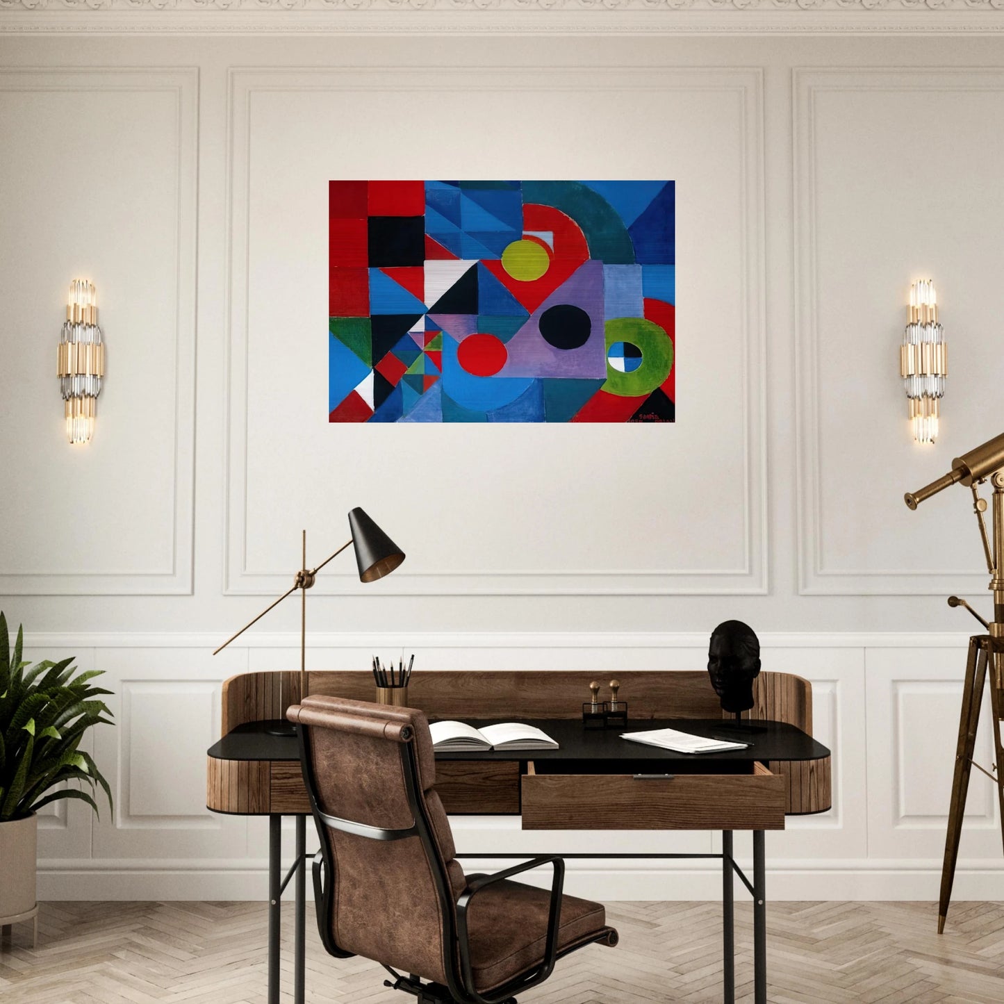 RHYTHM COLOUR - Sonia Delaunay Brushed Aluminum Print - 70x100 cm / 28x40 inches | Sonia Delaunay Aluminum Print | Sonia Delaunay Prints