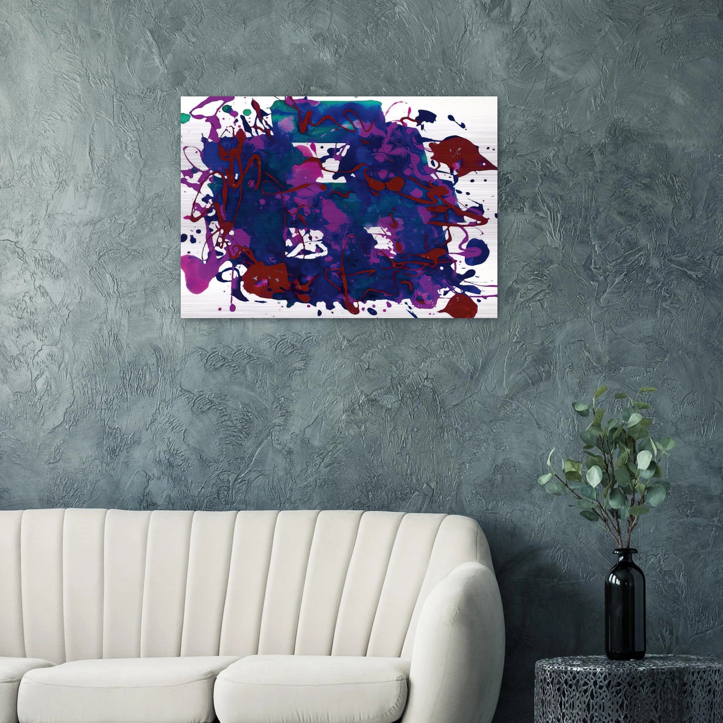 Untitled  SFP94-75  SFF 1749  - Sam Francis Brushed Aluminum Print - 70x100 cm / 28x40 inches | Sam Francis Aluminum Print | Sam Francis Prints