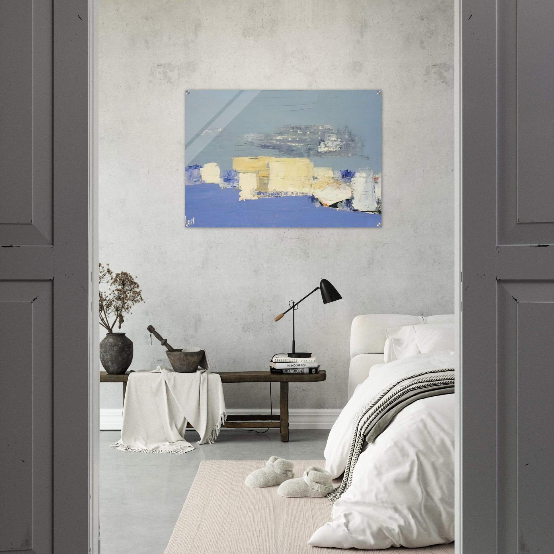 Paysage méditerranéen - Art Informel - Nicolas de Stael Acrylic Print - 70x100 cm / 28x40″ inches