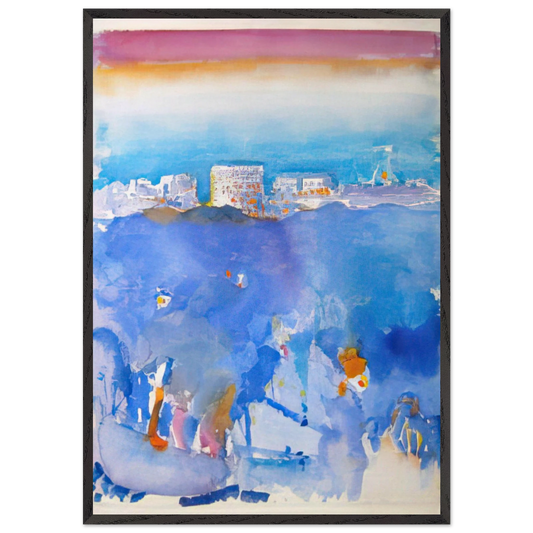 New York Fantasy - 1912 - John Marin 70x100 cm / 28x40 inches Framed Art Print – Black Wooden Frame
