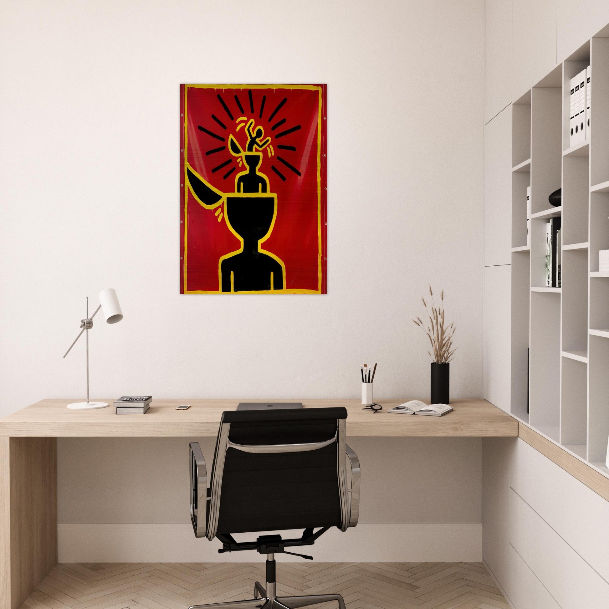 UNTITLED 1982 - Keith Haring Brushed Aluminum Print - 70x100 cm / 28x40 inches | Keith Haring Aluminum Print | Keith Haring Prints
