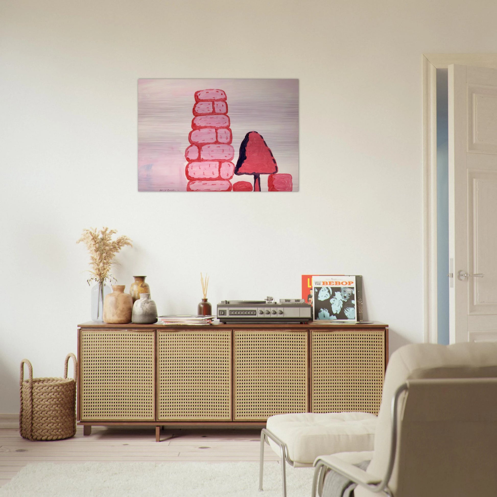 UNTITLED WALL - Philip Guston Brushed Aluminum Print - 70x100 cm / 28x40 inches | Philip Guston Aluminum Print | Philip Guston Prints