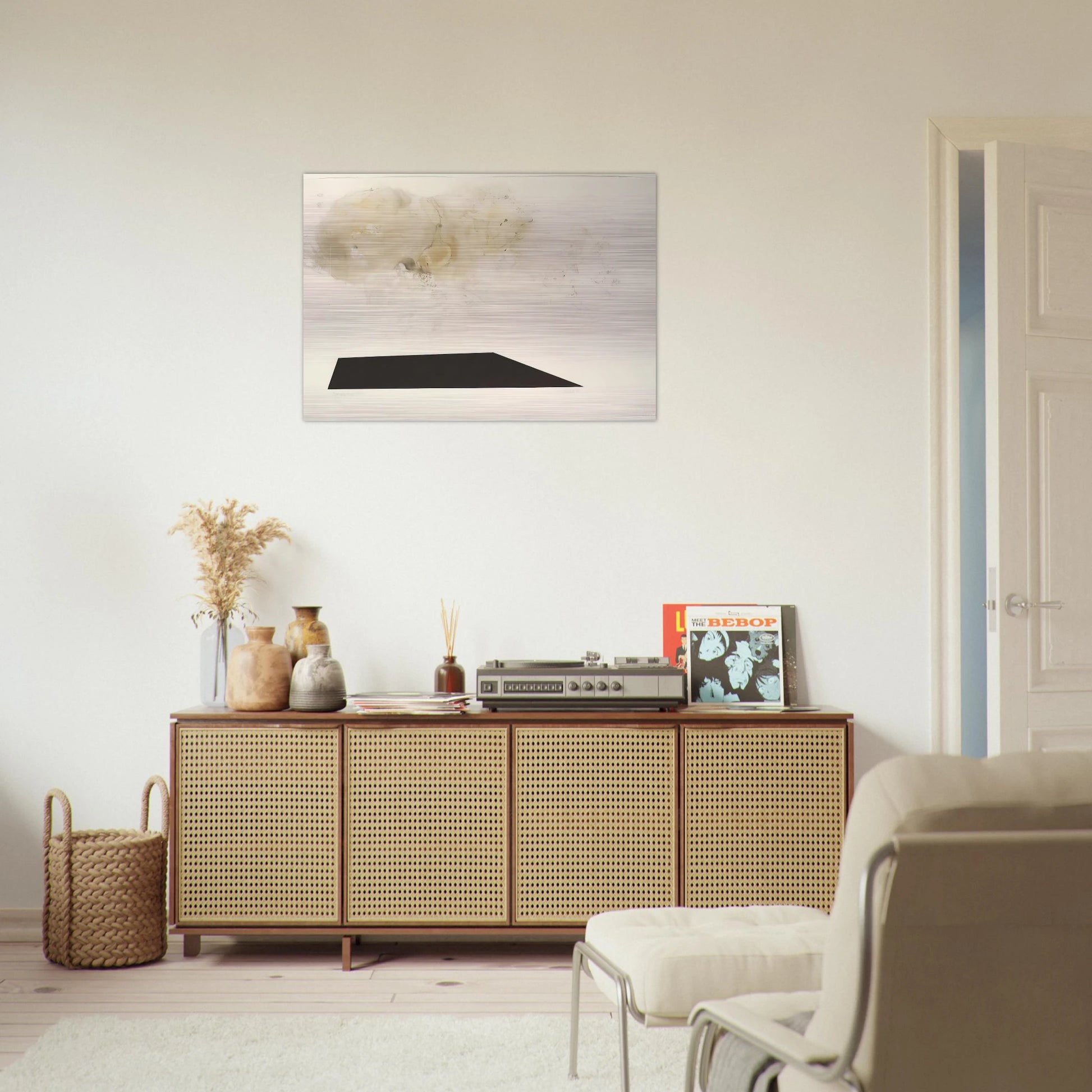 Dramatic Fire - 1989 - John Cage Brushed Aluminum Print - 70x100 cm / 28x40 inches | John Cage Aluminum Print | John Cage Prints