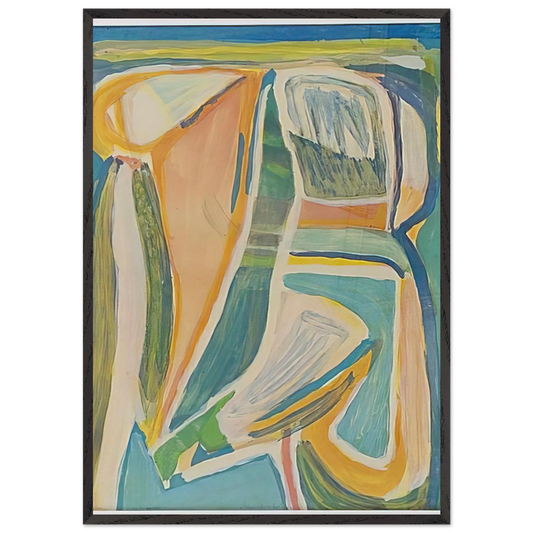Untitled - Lyrical Abstraction N3 - Bram van Velde 70x100 cm / 28x40 inches Framed Art Print – Black Wooden Frame