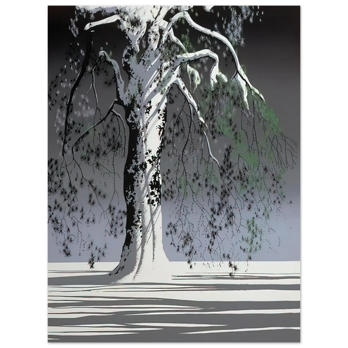 Eyvind Earle - Fir Tree In Snow  75x100 cm / 30x40inches Fine Art Poster