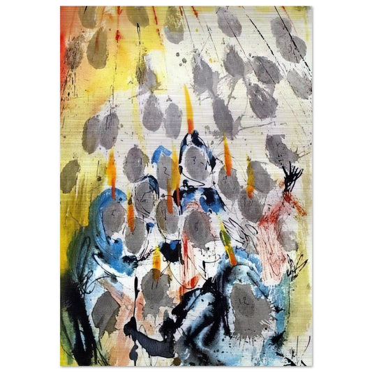 APPARUERUNT ILLIS DISPERTITAE LINGUAE ACTS 1 14 1967 - Salvador Dali Brushed Aluminum Print - 70x100 cm / 28x40 inches | Salvador Dali Aluminum Print | Salvador Dali Prints