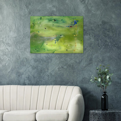 A Green Thought in a Green Shade - 1981 - Helen Frankenthaler Brushed Aluminum Print - 70x100 cm / 28x40 inches | Helen Frankenthaler Aluminum Print | Helen Frankenthaler Prints