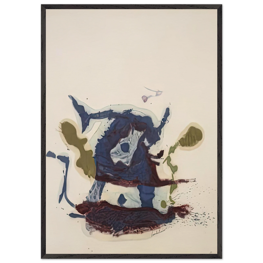 Vessel 1961- - Helen Frankenthaler 70x100 cm / 28x40 inches Framed Art Print – Black Wooden Frame
