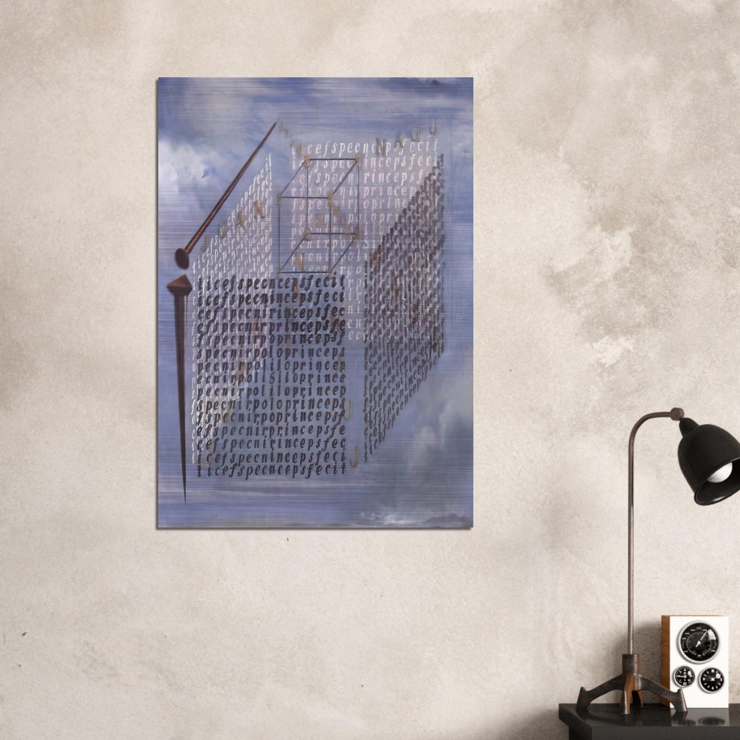 A PROPOS OF THE TREATISE ON CUBIC FORM BY JUAN DE HERRERA - Salvador Dali Brushed Aluminum Print - 70x100 cm / 28x40 inches | Salvador Dali Aluminum Print | Salvador Dali Prints