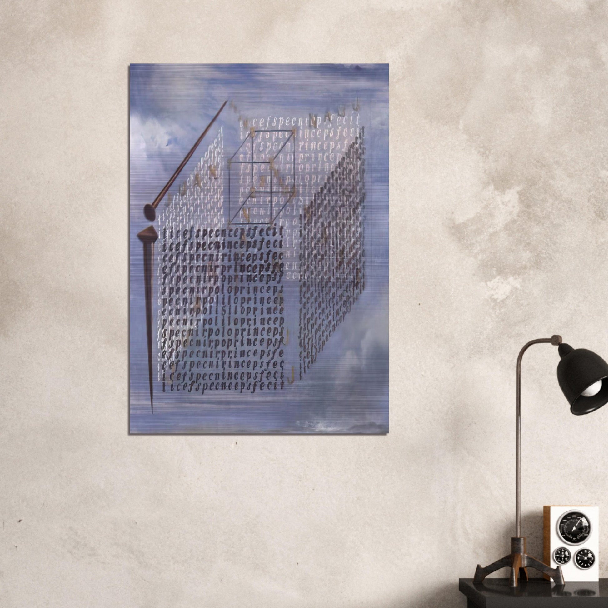 A PROPOS OF THE TREATISE ON CUBIC FORM BY JUAN DE HERRERA - Salvador Dali Brushed Aluminum Print - 70x100 cm / 28x40 inches | Salvador Dali Aluminum Print | Salvador Dali Prints